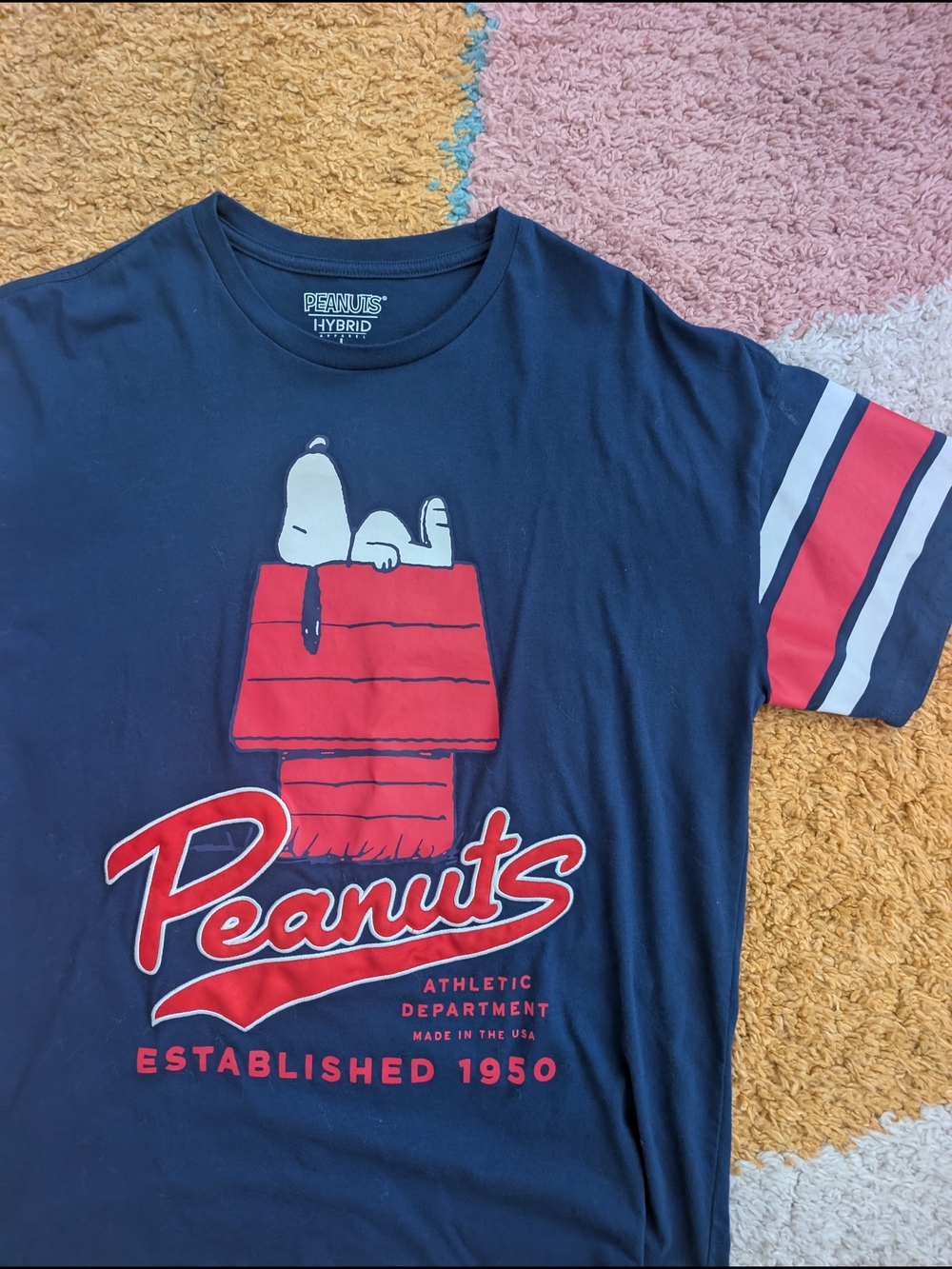 Peanuts Navy Jersey Style Tee - Picture 2 of 3